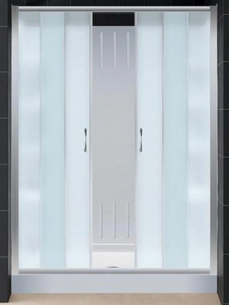 DreamLine DL-6111L-04FR Visions Sliding Shower Door with Frosted Glass 60