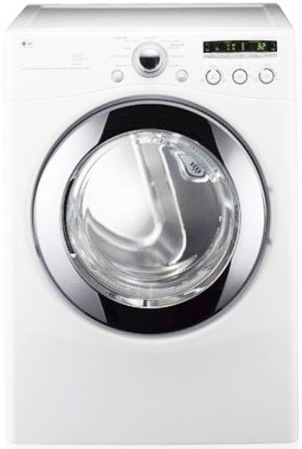 LG DLE2301W Ultra Capacity Electric Dryer, White, XL Load Capacity (7.3 cu.ft.), Sensor Dry System for Intelligent Fabric Care and Energy Efficiency, 9 Drying Programs, 5 Temperature Levels, Precise Temperature Control with Variable Heat Source, FlowSense, Drying Rack, Wrinkle Care Option, Delicate and Ultra Delicate Cycles, UPC 048231010269 (DLE-2301W DLE 2301W DLE2301)
