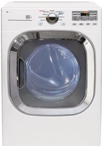 LG DLE2601W Front Load Electric Dryer, White, XL Load Capacity with NeveRust Stainless Steel Drum (7.4 cu.ft.), Sensor Dry System for Intelligent Fabric Care and Energy Efficiency, 9 Drying Programs, 5 Temperature Levels, Precise Temperature Control with Variable Heat Source, Drying Rack, Wrinkle Care Option, UPC 048231010122 (DLE-2601W DLE 2601W DLE2601-W DLE2601)