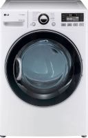 LG DLEX3470W SteamDryer Series Electric Dryer, 27" Dryer, 7.3 Cu. Ft. Capacity, 12 No. Of Programs, 10 No. Of Options, High, Medium High, Medium, Low, Ultra Low Temperature Settings, Very Dry, More Dry, Normal Dry, Less Dry, Damp Dry Drying Levels, 60 Min., 50 Min., 40 Min., 30 Min., 20 Min., More Time/Less Time Manual Dry Times, 4 Adjustable Legs Leveling Legs, White Color, UPC 048231012751 (DLEX3470W DLEX-3470-W DLEX 3470 W) 