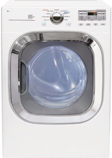 LG DLG2602W Front Load Gas Dryer, White, XL Load Capacity with NeveRust Stainless Steel Drum (7.4 cu.ft.), Sensor Dry System for Intelligent Fabric Care and Energy Efficiency, 9 Drying Programs, 5 Temperature Levels, Precise Temperature Control with Variable Heat Source, Drying Rack, Wrinkle Care Option, UPC 048231010153 (DLG-2602W DLG 2602W DLG2602 DLG2602-W)
