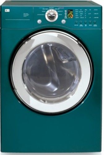 LG DLG3744U Gas Dryer with 7.3 cu. ft. Capacity, 7 Drying Cycles, 5 Temperature Levels, Wrinkle Care Option and Sensor Dry System, End of Cycle Beeper, Drum Light, Reversible Door, LoDecibel Quiet Operation, Remaining Time Display/Status Indicator, Bahama Blue Color (DLG-3744U DLG 3744U) 