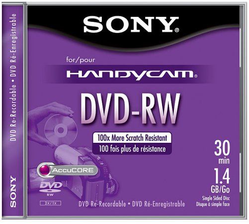 Sony DMW-30 DVD-RW 8cm Rewritable DVD Camcorder Media (1.4GB) - Single Disc (DMW30 DMW 30 DMW-30 DM-W30)