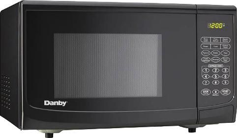 Danby DMW7700BLDB Countertop Microwave Oven, 0.7 Cu. Ft. Capacity, 700 Watts Cooking Power, 10 Power Levels, 3 Specialty Programs, Automatic Oven Light, Simple One Touch Cooking, Cook by Weight, Defrost by Weight, Speed Defrost, LED Timer/Clock, Turntable, 15 Amps, UPC 067638902977 (DMW7700BLDB DMW-7700BLDB DMW 7700BLDB DMW7700-BLDB DMW7700 BLDB)