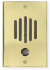 Channel Vision DP-0222 DP Series Intercom System; Polished Brass; Designed to match popular lock and door hardware; Integrates a weather resistant speaker and microphone, doorbell button, and wall plate into one entry unit; 0.25” thick solid brass plate; Discrete speaker and microphone; UPC 690240014709 (DP0222 DP-0222 DP-0222-INTERCOM CVDP-0222 DP-0222-CV DP-0222-CHANNELVISION) 