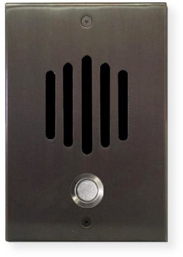 Channel Vision DP-0252P DP Series Intercom System; Oil Rubbed Bronze; Designed to match popular lock and door hardware; Integrates a weather resistant speaker and microphone, doorbell button, and wall plate into one entry unit; 0.25” thick solid brass plate; Panasonic Compatible; UPC 690240015065 (DP0252P DP-0252 DP-0252-INTERCOM CVDP-0252 DP-0252-CV DP-0252-CHANNELVISION)