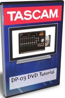 Tascam DP03DVD Model DP-03 Tutorial DVD For use with DP-03 8-Track Digital Portastudio with CD Burner, UPC 043774027576 (DP-03DVD DP 03DVD DP03-DVD DP03 DVD)