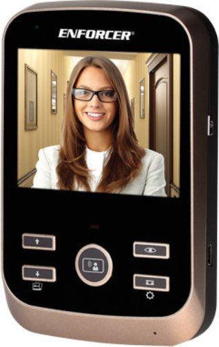 Seco-Larm DP-236-MQ ENFORCER Additional Color Video Door Phone Monitor, For use with DP-236Q ENFORCER Wireless Color Video Door Phone, Handheld monitor's rechargeable battery allows convenient communication with visitors while moving around the premises, Up to 492ft (150m) Range, Wide 3-3/8