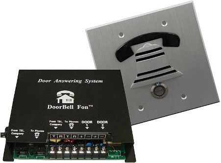 DoorBell Fon DP38SF Two-Gang Door Station Kit, Aluminum, Includes one controller and one door station that mounts directly onto a 2-gang masonry box, Manufactured in aluminum anodized with a brass finish, Mounts directly onto a 2-gang masonry box, Installs using single pair (power, control, signaling, voice), UPC 648181796314 (DP-38SF DP 38SF DP38-SF DP38 SF)