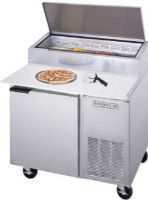 Beverage Air DP46 Pizza Prep Table, 6.3 Amps, 60 Hertz, 1 Phase, 115 Volts, 6 Pans - 1/3 Size Food Pan Capacity, Doors Access Type, 16.7 Cubic Feet Capacity, Side Mounted Compressor, Swing Door Style, Solid Door Type, 1/4 Horsepower, 1 Number of Doors, 2 Number of Shelves, Air Cooled Refrigeration Type, 33 - 40 Degrees F Temperature Range, Automatic condensate evaporator eliminates need for floor drain (DP46 DP-46 DP 46) 