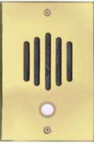Channel Vision DP5222P Door Plate and Camera, Waterproof mylar speaker, Requires DP-RBOX-II; DP-SMW or DP-SMB, Compatible with Panasonic KSU front door electronics, Includes black metal screen and gasket, 8 ohms; 0.2W Speaker, 1/4'' solid brass plate  (DP5222P DP 5222 P DP 5222-P)