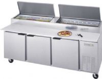 Beverage Air DP93 Pizza Prep Table, 8.6 Amps, 60 Hertz, 1 Phase, 115 Volts, 24 Pans - 1/3 Size Food Pan Capacity, Doors Access Type, 39.8 Cubic Feet Capacity, Side Mounted Compressor, Swing Door Style, Solid Door Type, 1/3 Horsepower, 3 Number of Doors, 6 Number of Shelves, Air Cooled Refrigeration Type, 33 - 40 Degrees F Temperature Range (DP-93 DP93 DP 93) 