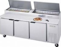 Beverage Air DPD119-2 Two Drawer Pizza Prep Table, 8.6 Amps, 60 Hertz, 1 Phase, 115 Volts, 15 Pans - 1/3 Size Food Pan Capacity, Doors Access Type, Drawers Access Type, 52.5 Cubic Feet Capacity, Side Mounted Compressor, Swing Door Style, Solid Door Type, 1/3 Horsepower, 3 Number of Doors, 2 Number of Drawers, 6 Number of Shelves, Air Cooled Refrigeration Type, 33 - 40 Degrees F Temperature Range (DPD1192 DPD119-2 DPD119 2) 
