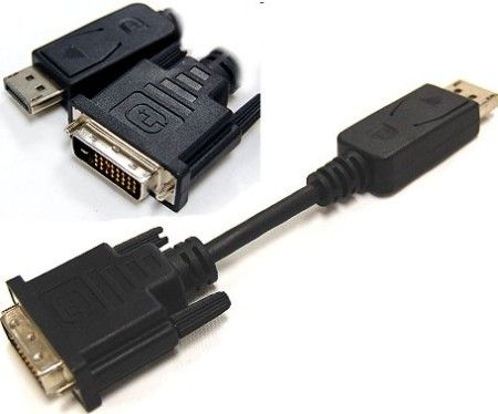 Bytecc DP-DVI005MM DisplayPort Male to DVI Male 6 Inches (0.5 Ft) Cable Adaptor, Supports DisplayPort 1.1a input and DVI output, Support DVI highest video resolution 1080p, Supports DVI 225MHz/2.25Gbps per channel (6.75 Gbps all channel) badwidth, Support DVI 12bit per channel (36bit all channel) deep color, Powered from Mini displayport source, UPC 837281104567 (DPDVI005MM DP DVI005MM)