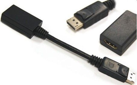 Bytecc DP-HM005MF DisplayPort Male to HDMI Female 6 Inches (0.5 Ft) Cable Adaptor, Supports DisplayPort 1.1a input, Support highest video resolution 1080p, Supports 225MHz/2.25Gbps per channel (6.75 Gbps all channel) badwidth, Support HDMI 12bit per channel (36bit all channel ) deep color, Support uncompressed audio such as LPCM, UPC 837281104536 (DPHM005MF DP HM005MF)
