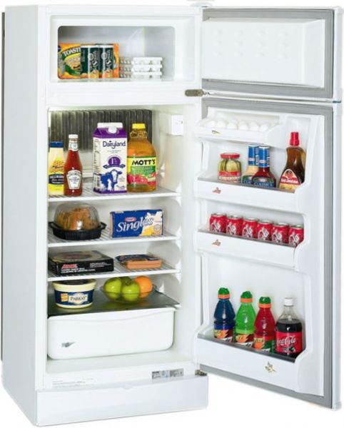 Danby DPR2262W Freestanding Propane Top-Freezer Refrigerator, 7.8 cu. ft, Molded Egg Rack holds 18 eggs, Vegetable Crisper with Glass Top, 3 Easy-Glide Shelves, 3 Ice Cube Trays, Interior Light powered by Dry-Cell Battery, No electrical plugs needed, Reversible Door Hinge for left or right hand opening, Door Liner has Spacious and Functional Division (DPR 2262W DPR-2262W DPR2262-W Danby DPR2262 W)