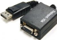 Bytecc DP-VGA005MF DisplayPort Male to VGA Female 6 Inches (0.5 Ft) Cable Adaptor, Displayport 1.1a compliant receiver offering 5.4Gbps bandwidth over 2 lanes, Integrated triple 10-bit, 162 MHz video DAC for analong VGA signal output, Supports up to 1080p, 1920x1200 reduced blanking video resolution, UPC 837281104529 (DPVGA005MF DP VGA005MF) 