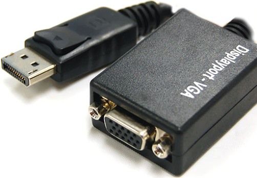 Bytecc DP-VGA005MF DisplayPort Male to VGA Female 6 Inches (0.5 Ft) Cable Adaptor, Displayport 1.1a compliant receiver offering 5.4Gbps bandwidth over 2 lanes, Integrated triple 10-bit, 162 MHz video DAC for analong VGA signal output, Supports up to 1080p, 1920x1200 reduced blanking video resolution, UPC 837281104529 (DPVGA005MF DP VGA005MF)