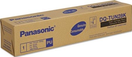 Panasonic DQ-TUN28K Black Toner Cartridge for use with WORKiO DP-C262 and DP-C322 Copiers, 28000 page yeld with 5% coverage, New Genuine Original OEM Panasonic Brand, UPC 708562013826 (DQTUN28K DQ TUN28K DQTUN-28K DQ-TUN28K) 