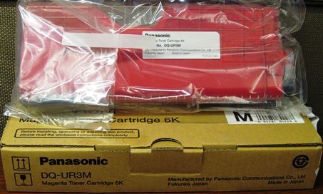 Panasonic DQ-UR3M Magenta Toner Cartridge for use with WORKiO DP-CL18 and DP-CL22 Color Laser Printers, 6000 page yeld with 5% coverage, New Genuine Original OEM Panasonic Brand, UPC 092281842288 (DQUR3M DQ UR3M DQU-R3M DQUR-3M DQ-UR3) 