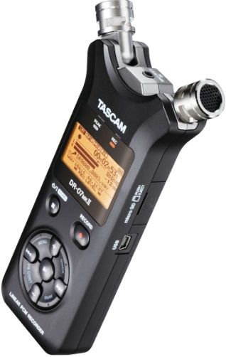 Tascam DR-07MKII Potable Digital Linear PCM Recorder, Adjustable Stereo Condenser Microphones (XY or AB), Up to 96kHz/24-bit WAV (BWF) linear PCM recording, Stereo MP3 recording from 32-320 kbps bit rate, Reverb effect, Overdub recording mode, Auto Record and Auto Mark functions, Limiter and low-cut filter to help prevent distortion, UPC 043774026463 (DR07MKII DR 07MKII DR-07-MKII DR-07 MKII)