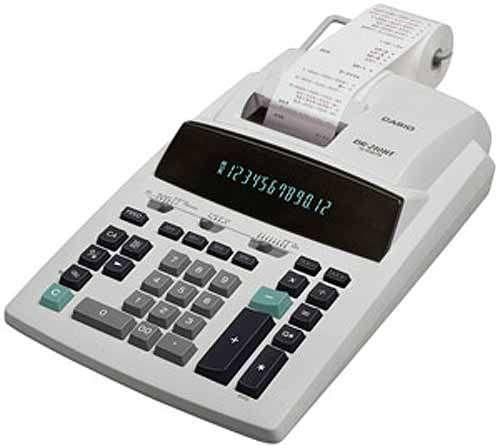 Casio DR210 Printing Calculator, 12-Digit printer with easy-to-read 