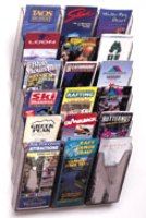 Axcess DR6973 Cascading Pamphlet Display, 18 Pocket, Wall Mounted Pamphlet Display (DR-6973 DR 6973 NPSG)