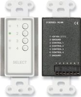 RDL D-RC4MC D Series RC4M Four Channel Audio Remote Control, White color, Remote selection of 4 sources, Single button selection for each source, LED indication, Single or multiple control locations, Up to ten remote control locations, remote wiring using six conductors or UTP cable CAT5 CAT6, UPC 813721015860 (DRC4MC D-RC4MC DRC4-MC RDLDR-C4MC RDLD-RC4MC RDLDRC4-MC) 