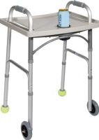 Drive Medical 10124 Universal Walker Tray; Allows personal items to be carried from room to room; Contains one cup holder; Fits most manufacturers' walkers; Made of easy-to-clean durable plastic; Easy to install; Dimensions 23" x 1.5" x 17"; Weight 2.40 lbs; UPC 822383222028 (DRIVEMEDICAL10124 DRIVE MEDICAL 10124 UNIVERSAL WALKER TRAY) 