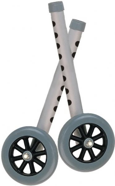 Drive Medical 10128 Walker Wheels With Two Sets Of Rear Glides, For Use With Universal Walker, 5