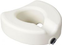 Drive Medical 12014 Raised Toilet Seat; Lightweight and portable; Standing locking mechanism ensures safety; Wide opening in front and back for personal hygiene; Designed for individuals who have difficulty sitting down or standing up from the toilet; Fits most standard and elongated toilets; Dimensions 4.5" x 16.5" x 17"; Weight 7 lbs; UPC 822383102504 (DRIVEMEDICAL12014 DRIVE MEDICAL 12014 RAISED TOILET SEAT) 