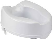 Drive Medical 12066 Raised Toilet Seat With Lock, 6"; Designed for individuals who have difficulty sitting down or standing up from the toilet; Heavy-duty molded plastic construction; Locking device with larger, heavy-duty "worm screw" and locking plate for a safe; Lightweight and portable; Fits most toilets; No tools required for installation; Easy-to-clean; Dimensions 6" x 16" x 14"; Weight 5.56 lbs; UPC 822383136738 (DRIVEMEDICAL12066 DRIVE MEDICAL 12066 RAISED TOILET SEAT LOCK) 