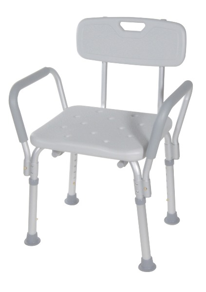 Drive Medical 12445-1 Bath Bench with Back and Removable Padded Arms Option: Seat (Width ): 16