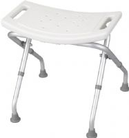 Drive Medical 12486 Folding Bath Bench; Blow molded bench provides comfort and strength; Drainage holes in seat reduce slipping; Aluminum frame is lightweight, durable and corrosion proof; Angled legs provide additional stability; Conveniently folds down flat; Dimensions 18.5" x 19.25" x 20.5"; Weight 6.70 lbs; UPC 822383108902 (DRIVEMEDICAL12486 DRIVE MEDICAL 12486 FOLDING BATH BENCH) 