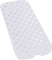 Drive Medical 12950 Bathtub Shower Mat; Mat is held securely by multiple suction cups; Extra long bath mat adds safety and security by providing a large, slip proof surface in the bath; Soft rubber mat is easy to clean and roll up for storage; Mat has a contour cut design to fit around drain; Mold resistant, latex free rubber; Dimensions 0.2" x 35.5" x 15.75"; Weight 2.60 lbs; UPC 822383111445 (DRIVEMEDICAL12950 DRIVE MEDICAL 12950 BATHTUB SHOWER MAT) 