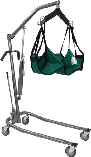 Drive Medical 13023SVKIT Silver Vein Hydraulic Patient Lift with Six Point Cradle and 13023CSET 3