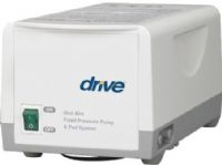 Drive Medical 14006E Fixed Pressure Pump for use with 14002E Fixed Pressure Pump and Pad, 5-Minute cycle time, 4 LPM (Liters per Minute) pump produces consistent air flow and pressure, Quiet pump technology alternately inflates and deflates the air cells, Variable pressure setting on allows comfort setting for maximum comfort and compliance, UPC 822383140322 (DRIVEMEDICAL14006E DRIVEMEDICAL-14006E)  