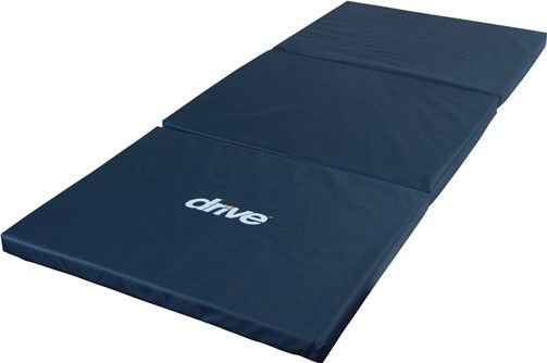 Drive Medical 14700 Tri-Fold Bedside Mat, Waterproof Vinyl, High Density Foam, Conveniently folds in 3 sections for storage, Comes with durable vinyl cover that is easy to clean, Helps to reduce the possibility of injuries from bed falls, Non-skid bottom reduces the chance of the mat slipping, UPC 822383291666 (14700 DRIVEMEDICAL14700 DRIVEMEDICAL-14700 DRIVEMEDICAL 14700)