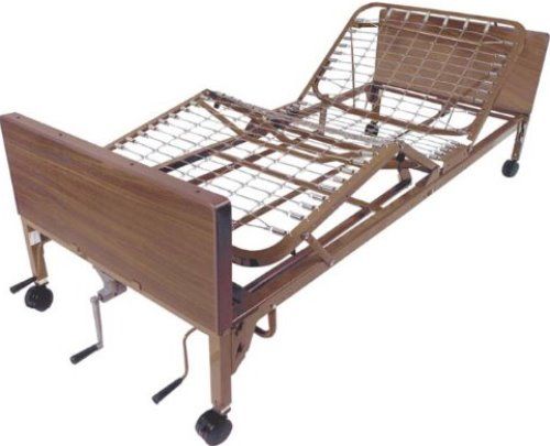 Drive Medical 15003BV-PKG-1-T Multi Height Manual Hospital Bed with Half Rails and 80