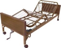 Drive Medical 15004 Semi Electric Bed; Back and foot adjustment allow for an anatomically correct sleep surface; Channel frame construction provides superior strength and reduced weight; Head and foot ends are interchangeable with Invacare and Sunrise; Head and foot section adjust electronically; UPC 822383103891 (DRIVEMEDICALNRS15004 15-004 150-04)  