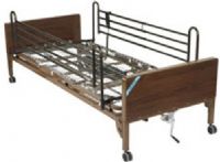 Drive Medical 15004BV-FR Semi Electric Bed with Full-Length Side Rails; Back and foot adjustment allow for an anatomically correct sleep surface; Channel frame construction provides superior strength and reduced weight; Head and foot ends are interchangeable with Invacare and Sunrise; UPC 822383211244 (DRIVEMEDICAL15004BVFR 15004BVFR 15004BV FR 15004-BVFR)  
