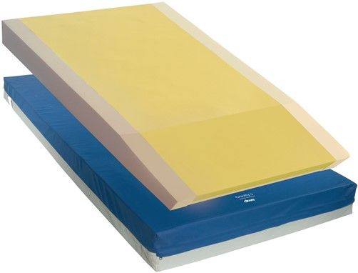 Drive Medical 15970 Gravity 9 Long Term Care Pressure Redistribution Multi-Layered/Multi-zoned Foam Mattress; 4 Full layers of foam including a heel slope, die-cuts, channel cuts, true memory foam and full layer articulation cuts for the ultimate in long term care pressure redistribution; UPC 822383291512 (DRIVEMEDICAL15970 15-970 159-70) 