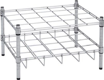 Drive Medical 18140 Oxygen 20 Cylinder Rack; For Use With 20 C, D, E or M9 Cylinders; Chrome plated finish; Comes with bolt down feet; Reinforced double bar shelf frames; UPC 822383126548 (DRIVEMEDICAL18140 DRIVEMEDICAL-18140 18-140 181-40)
