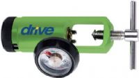 Drive Medical 18303GM Pediatric CGA 540 Mini Oxygen Regulator; 8 lpm Mini Regulator; 0-8 lpm Settings; DISS Outlet; CGA 540 Connection; Click style flow control; Lightweight uni-body design; Meets or exceeds accuracy standards for ASTM, American National and CGA; UL Approved; UPC 822383141206 (DRIVEMEDICAL18303GM 18303-GM 18303 GM)  