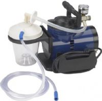 Drive Medical 18600 Heavy Duty Suction Pump Machine; Base with cord wrap; Includes 800 cc suction canister, 6’ suction tube, 10” suction canister tubing, hydrophobic filter, plastic elbow connector and manual; Vacuum levels up to 560 mmHg; Controlled vacuum from 23" HG; Easy grip handle; UL approved; UPC 822383111377 (DRIVEMEDICAL18600 18-600 186-00)  