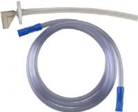 Drive Medical 18600-KITN Universal Suction Machine Tubing and Filter Replacement Kit; Includes one hydrophobic suction filter, 10" flexible suction tubing, 72" suction tubing with blue tip, and a suction connection elbow; Improved tubing and filter kit now has a universal connection elbow that directly attached the canister to the filter; UPC 822383286570 (DRIVEMEDICAL18600KITN 18600KITN 18600 KITN)  