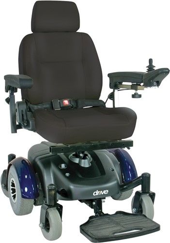 Drive Medical 2800ECBU-RCL Image EC Mid Wheel Drive Power Wheelchair with 18