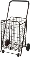 Drive Medical 605B Winnie Wagon All Purpose Shopping Utility Cart, 38" Max Handle Height, 36" Min Handle Height, 50 lbs Product Weight Capacity, 20.25" H x 13.25" L x 14.25" W Basket Dimension, 41.1" H x 5.5" L x 20.1" W Folded Basket Dimensions, Handle height can be adjusted, Large rubber casters provide for a smooth transport over most surfaces, Black Finish, UPC 822383120980 (605B 605-B 605 B DRIVEMEDICAL 605B DRIVEMEDICAL-605B DRIVEMEDICAL605B) 