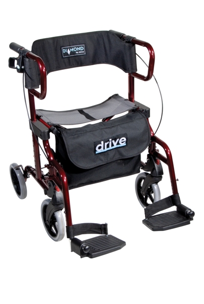 Drive Medical 745R Diamond Deluxe Aluminum Transport Wheelchair / Rollator Seat (Depth): 9