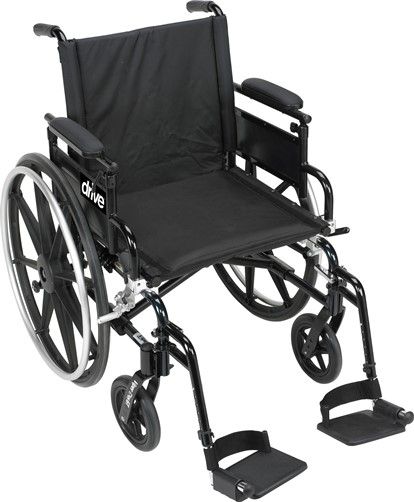 Drive Medical PLA418FBDAARAD-ELR Viper Plus GT Wheelchair with Flip Back Removable Adjustable Desk Arm and Elevating Leg Rest; Adjustable angle back easily adjusts from 5-20 degrees; Adjustable angle caster forks have 3 height adjustments and angle adjustability; UPC 822383256269 (DRIVEMEDICALPLA418FBDAARADELR PLA418FBDAARADELR PLA418FBDAARAD ELR) 